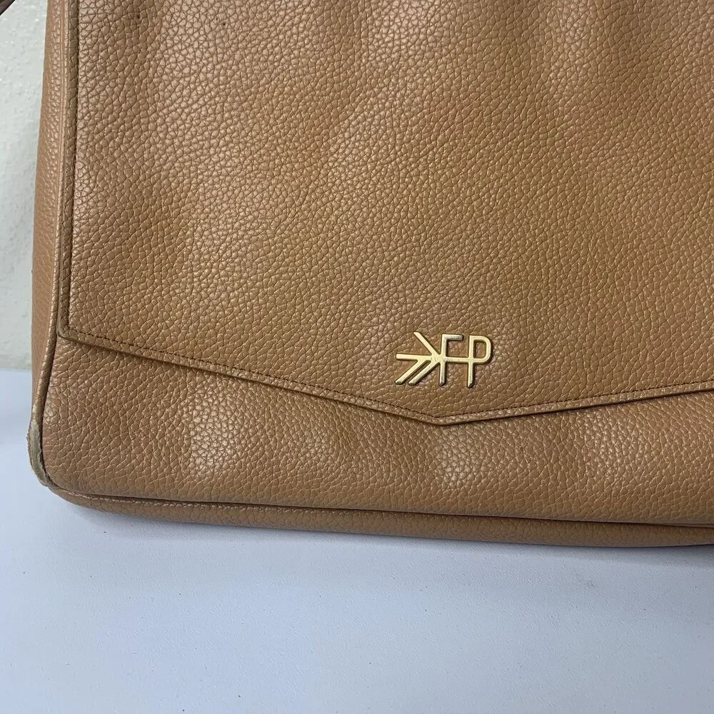 FRESHLY PICKED Women's Diaper Crossbody Shoulder Bag Tan Brown Vegan Leather